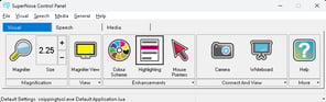 SuperNova Magnifier and Speech Control Panel