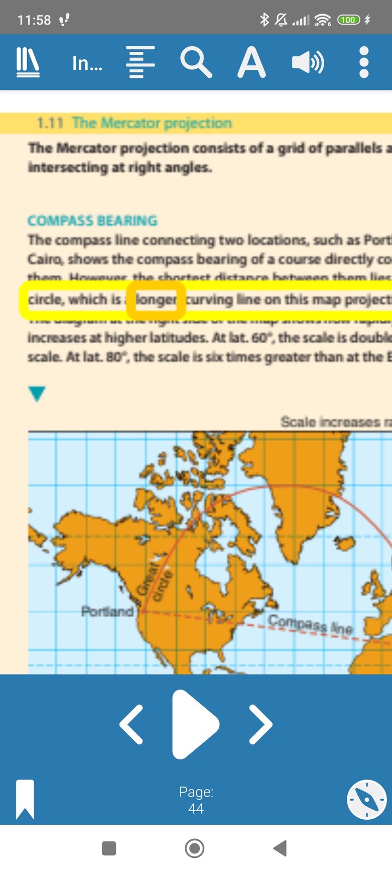 A PDF book being read by EasyReader